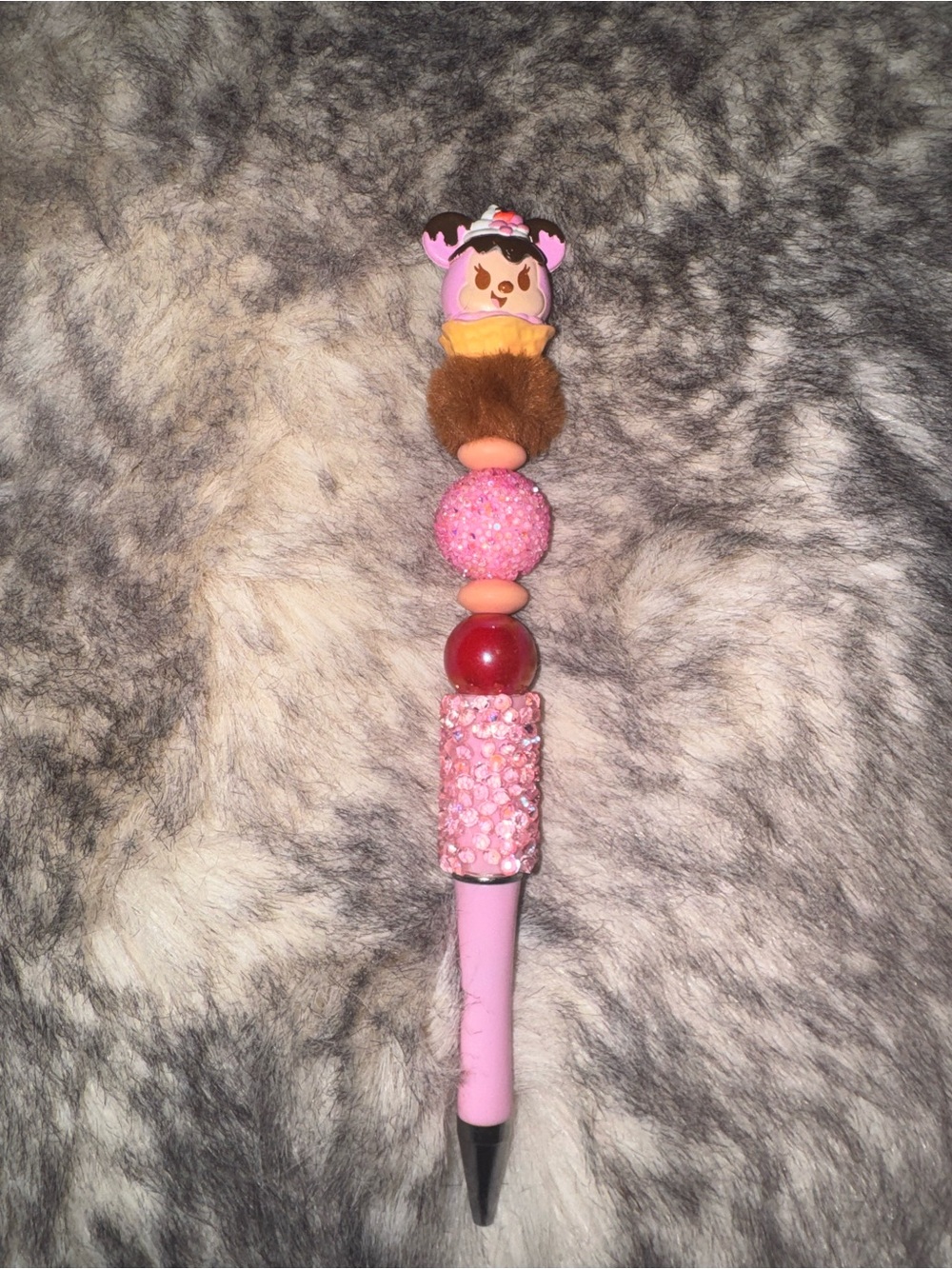 Pink Munchling Decorative Doorable Character Bead Pen